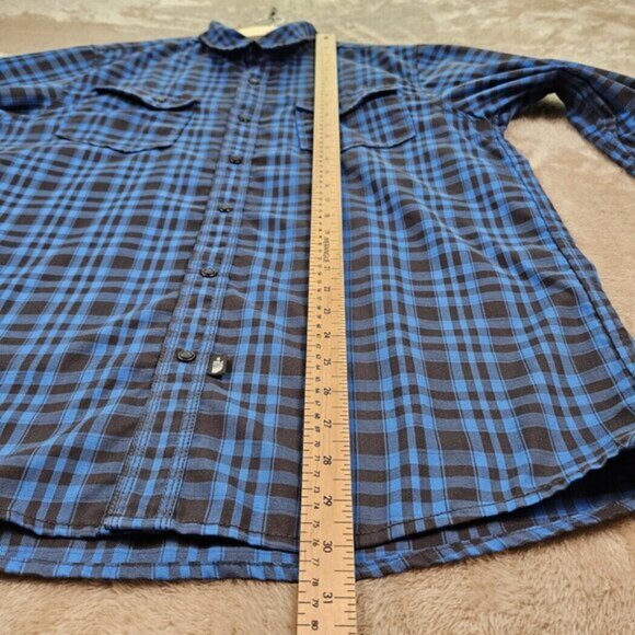 The North Face Snap Button Shirt Plaid Pockets Long Sleeve Men's Size L Western - Picture 4 of 10